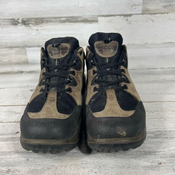 Ecco Mens Yak Gore-Tex Leather Upper Low Lace Up Hiking Sneakers Shoes Brown Siz - Picture 4 of 8